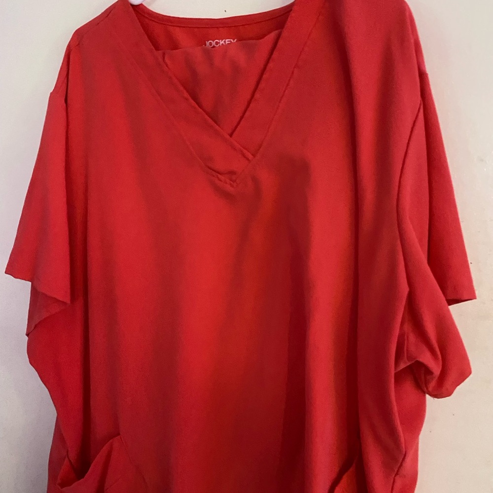 Jockey Women's scrubs coral for V-Neck Top and bottom 5x